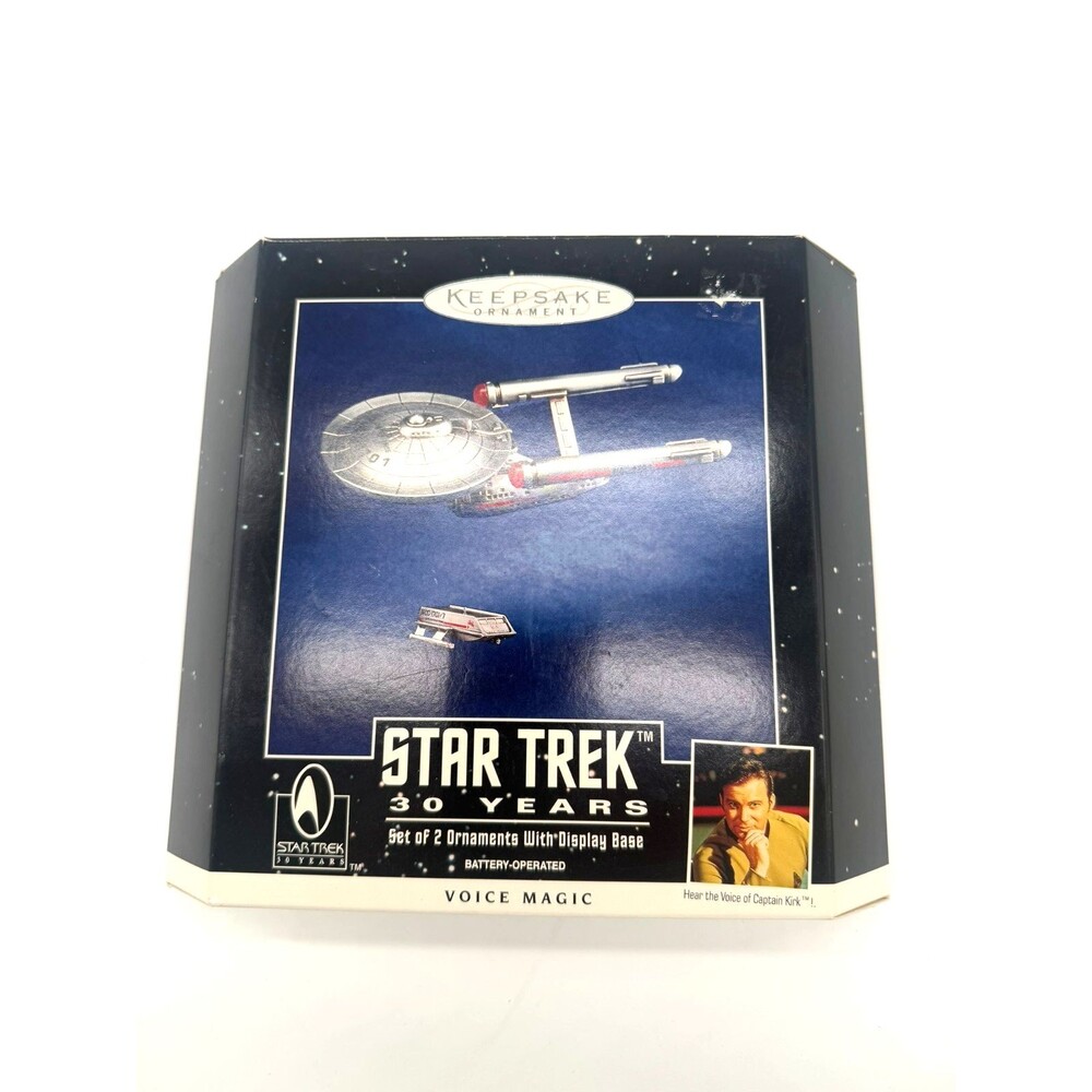 Star Trek 30 Years Voice Magic Ornament Set Vintage Hallmark Keepsake 1996